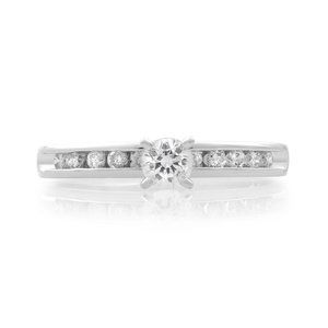 Rachel Koen Diamond Engagement Ring Platinum 0.35cttw Size 6.5